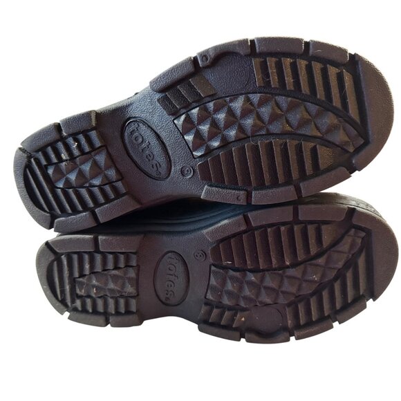 Totes Men's Winter Duck Boots Size 8 Brown & Black Water-Resistant Rubber & Sued - Picture 7 of 8